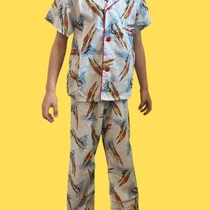 Deadstock Vintage Kids 2 pc Pyjama Set Windsurfing Theme